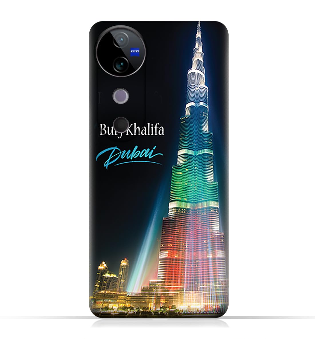 TPU Mobile Back Case Cover Compatible with vivo V40 model with Burj Khalifa Illuminated Pattern