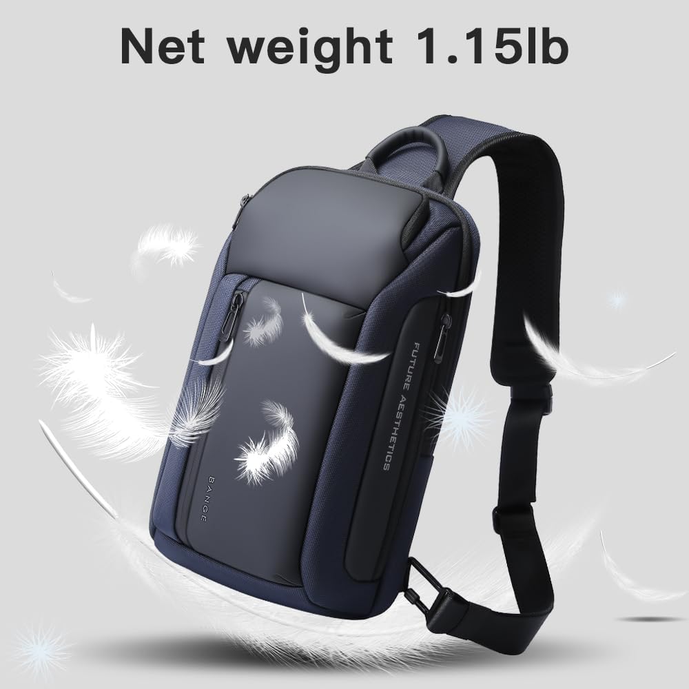 BANGE Men's Crossbody Backpack - Waterproof Shoulder Bag for Travel, Hiking & Daily Commute - Image 7