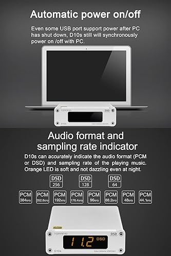 Miniatura 7 de Topping D10s Mini USB DAC CSS XMOS XU208 ES9038Q2M OPA2134 Amplificador de audio Decodificador Negro