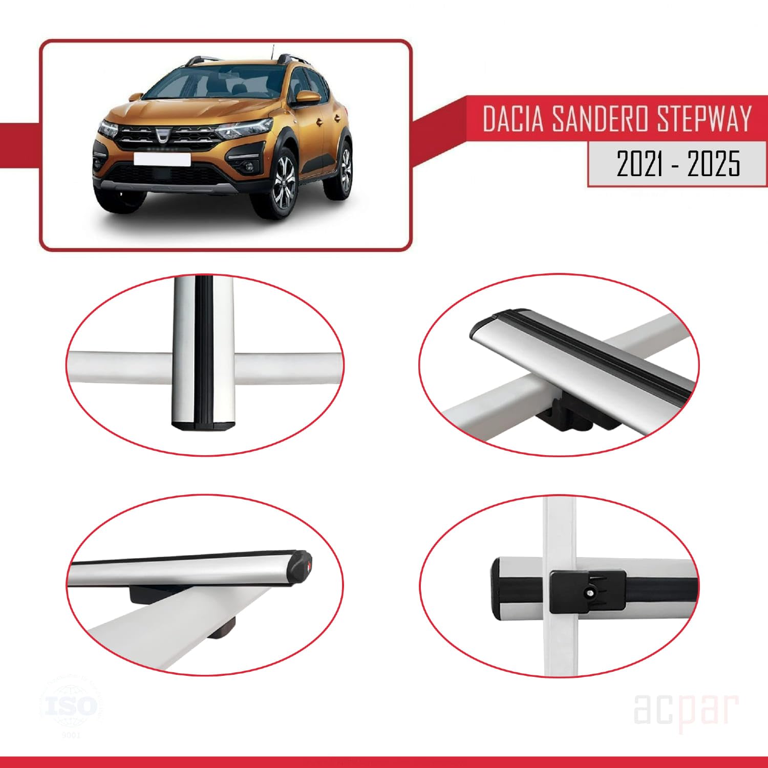 Barre Tetto In Alluminio Per Daihatsu Terios 2 (2006-2017) - 2 Barre, Portata 75 Kg