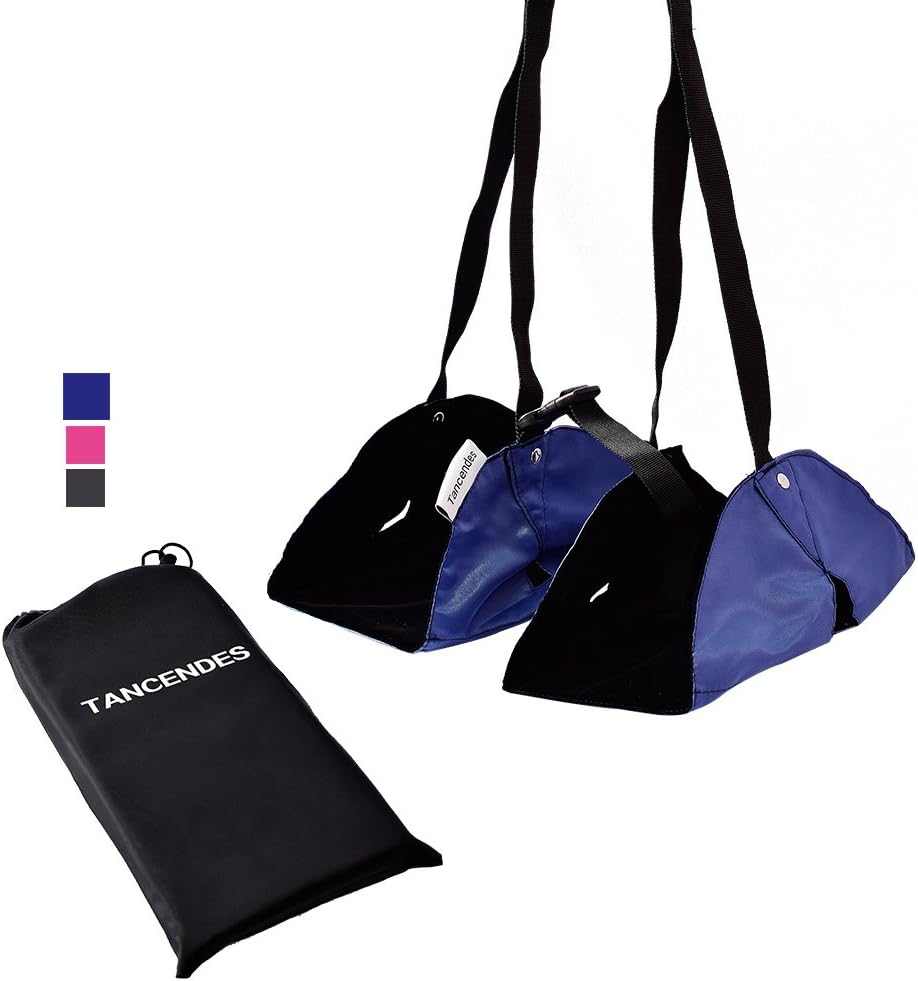 Tancendes Portable Travel Footrest Flight Carry-on Foot Rest Office Hammock (Blue)