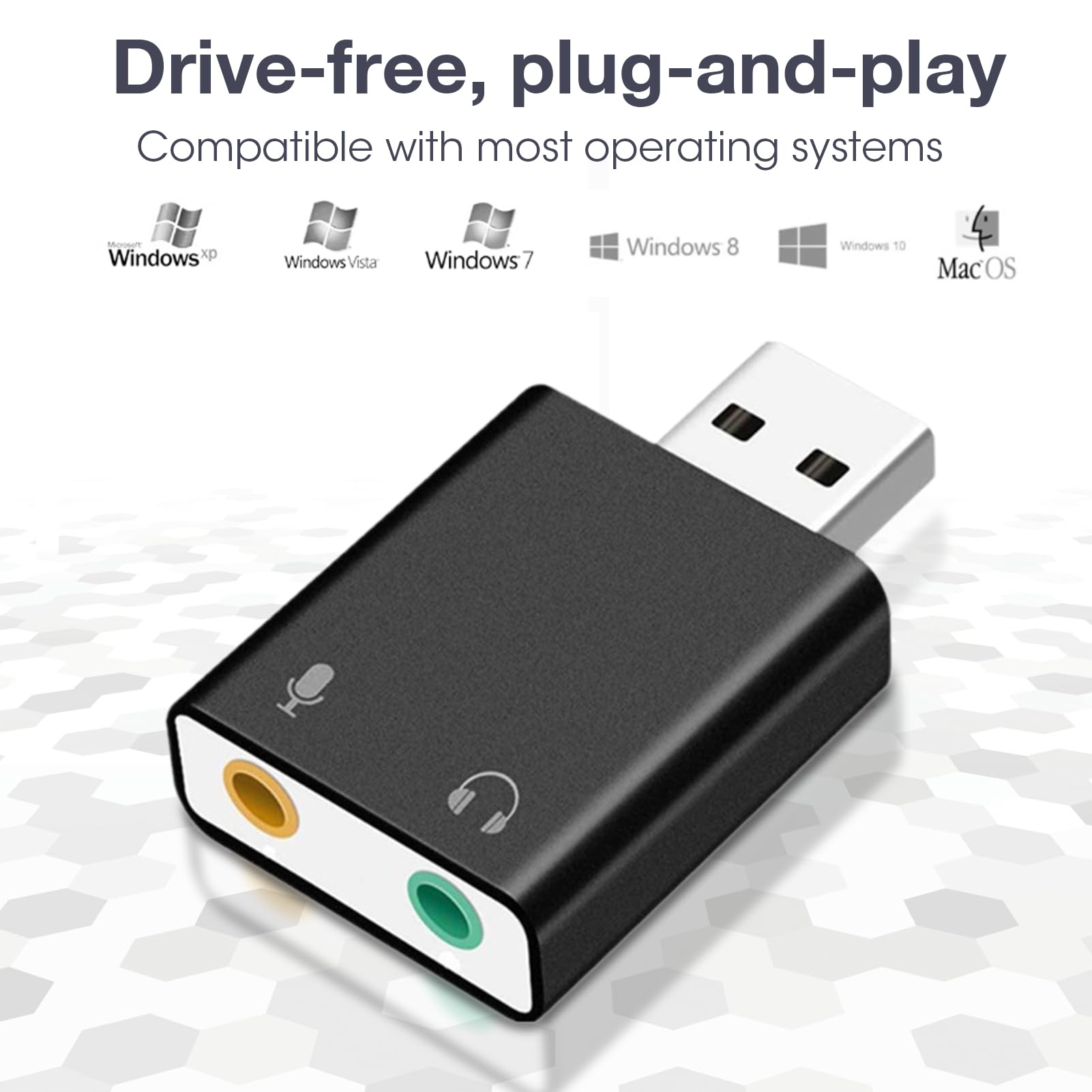 Toeasor Carte Son USB Virtuelle 7.1 Avec Son Surround USB