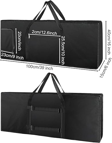 Miniatura 2 de Tosnail Funda para teclado de 61 notas, funda suave para piano acolchada con funda de algodón de 0.236 in con asas, 39 x 16 x 6 pulgadas