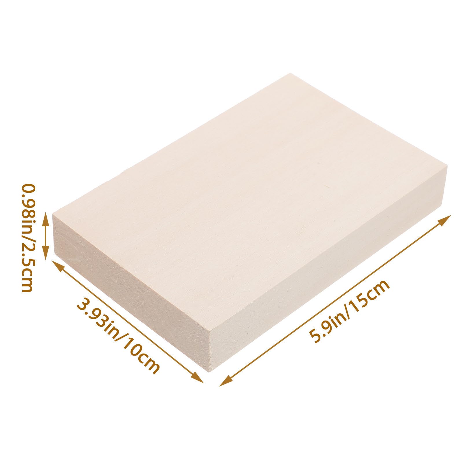 5 Piezas Bloques de Madera para Tallar de Tilo, Beige