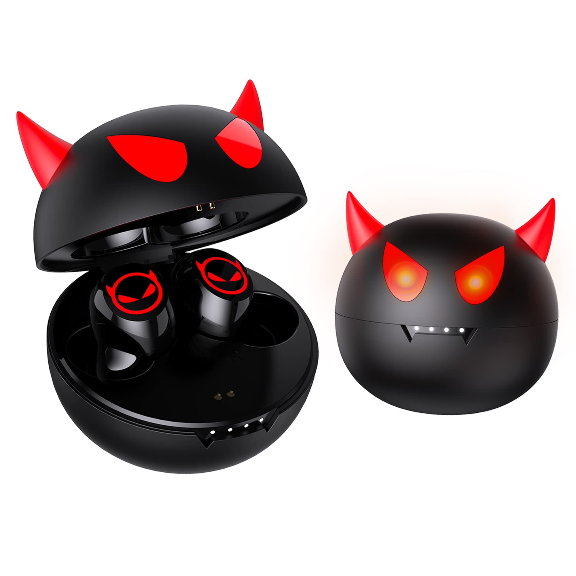 AMAFACE Cuffie Bluetooth Bambini A Tema Cartone Animato | Auricolari Wireless, IPX5, Microfono Integrato, Rosso, Per Android E IPhone