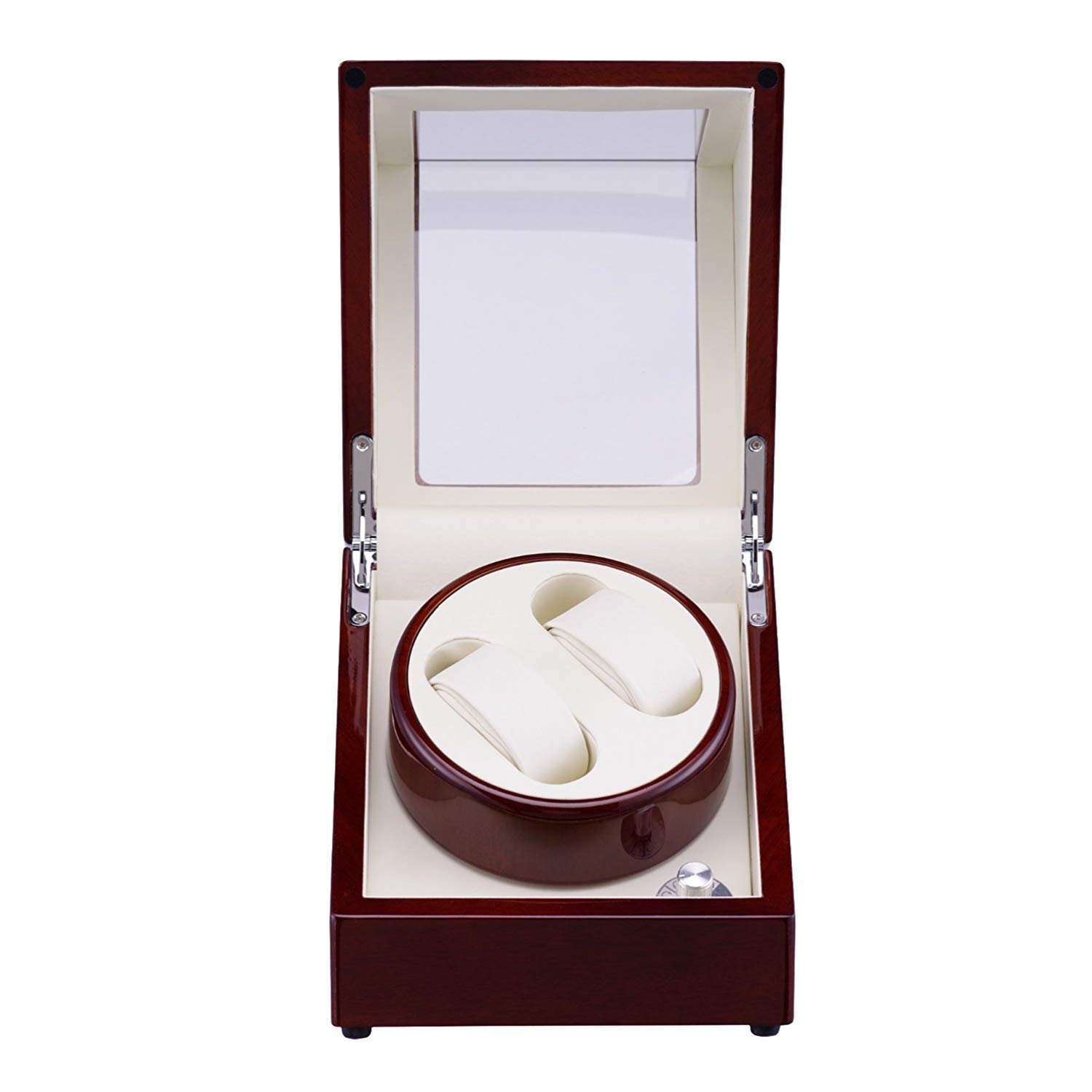 Automatic watch winder box, Gift Festival Auto 2+0 Watch Winder Dual Winders Leather Storage Display Case Automatic Rotation Winders