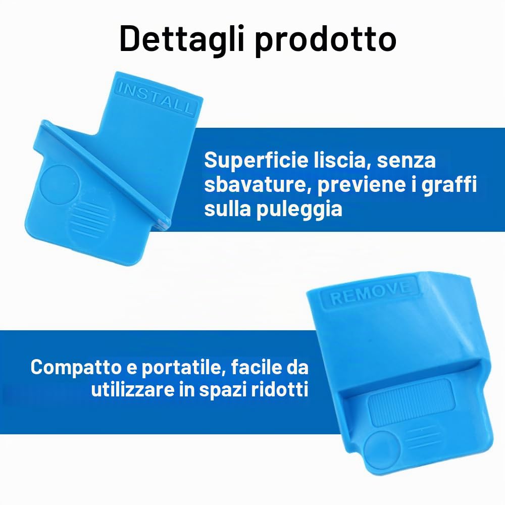 4 Pezzi Strumento di Montaggio e Smontaggio Cinghie Elastiche, Forma di V Strumento di Montaggio Cinghie Elastiche per Auto, Attrezzo per Cinghia Elastica, Adatta per Veicoli, Camion e Furgoni