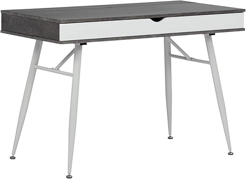 Miniatura 20 de Calico Designs Le Woodford - Escritorio moderno, secretario, para escritura, de 45 pulgadas de ancho, con gabinete bajo de almacenamiento cónico,