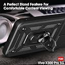 TheGiftKart Tough Armor Bumper Back Cover Case for Vivo X300 Pro 5G | Rotating Camera Cover, Kickstand & Ring Holder | 360 Degree Protection Back Cover Case for Vivo X300 Pro 5G (PC & TPU, Black) gallery image