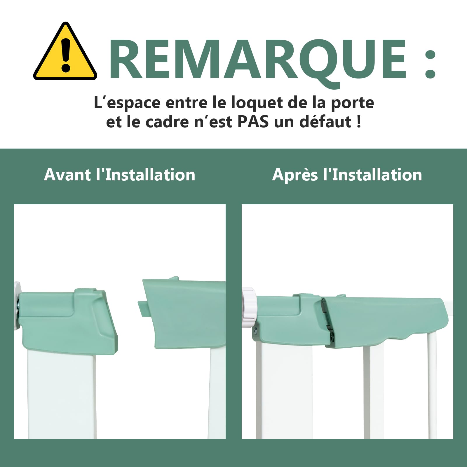 COSTWAY Barrière de Sécurité Bébé Extensible 80-132cm à Fermeture Automatique, Barrière d'Escalier à Fixation par Pression, sans Percage, Ouverture à Une Main, Idéal pour Chiens ou Bébé de 0-3 Ans