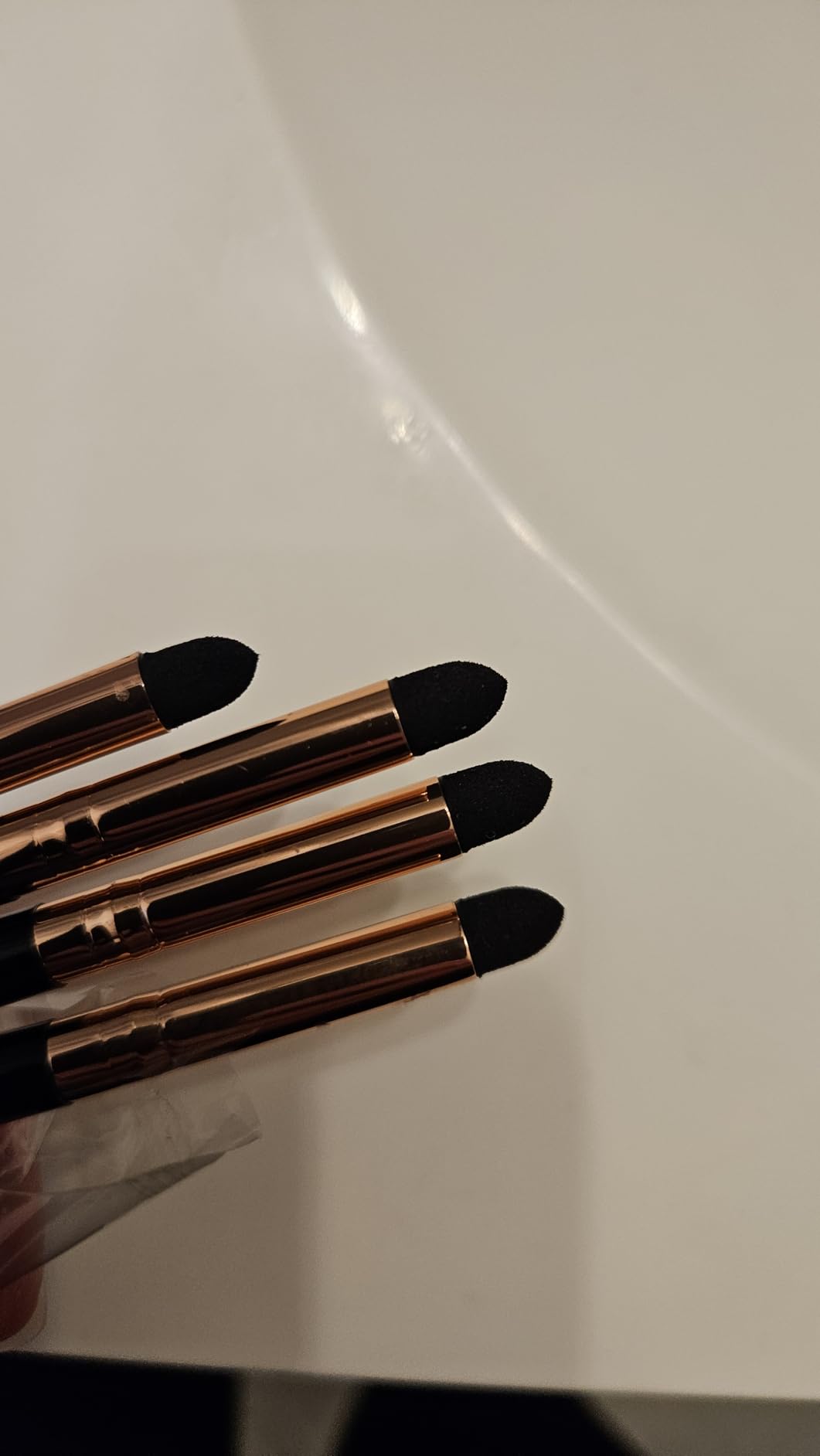 UorPoto Eyeshadow Applicators Sponge Double Sided Reusable 5Pcs Professional Blendable Organic Foam Tip Makeup Eye Shadow Applicator Brush Set Washable