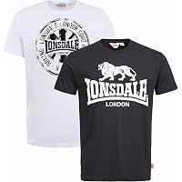 Lonsdale Dildawn T-Shirt, Nero/Bianco