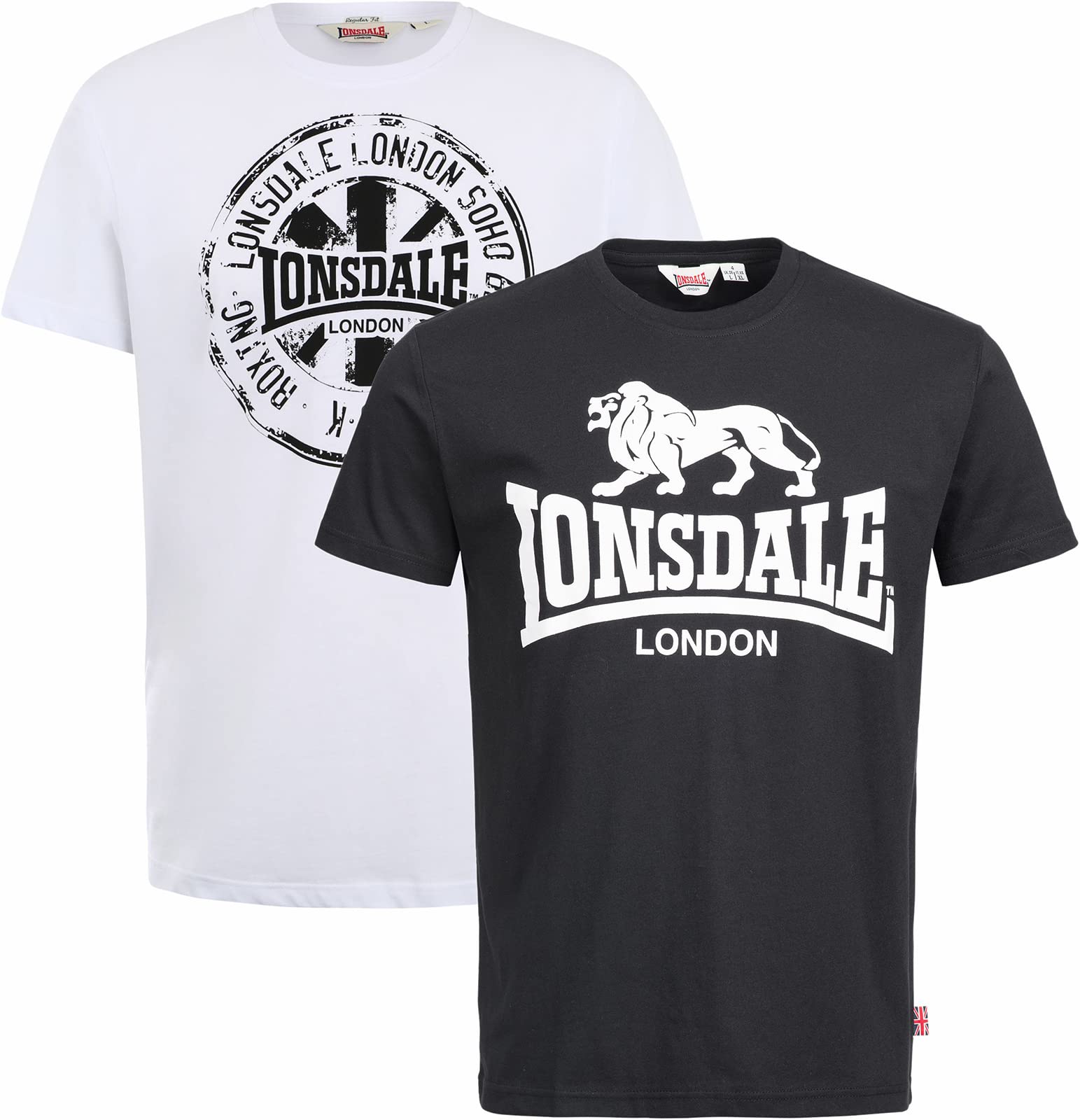 Lonsdale T‑Shirt Doppelpack – Dildawn T-Shirt, normale Passform