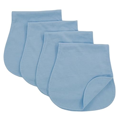 Miniatura 25 de Juego de 4 paños para eructos para bebé, curvos, absorbentes y suaves, valiosos, paquete de 4 capas dobles (ciervos de tono gris) 4 Mix,Azul,gris,