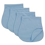 Arnzion Baby Burp Cloths Baby Burp Set Curved Absorbent and Soft Valuable 4 Pack Double Layers (Blue)