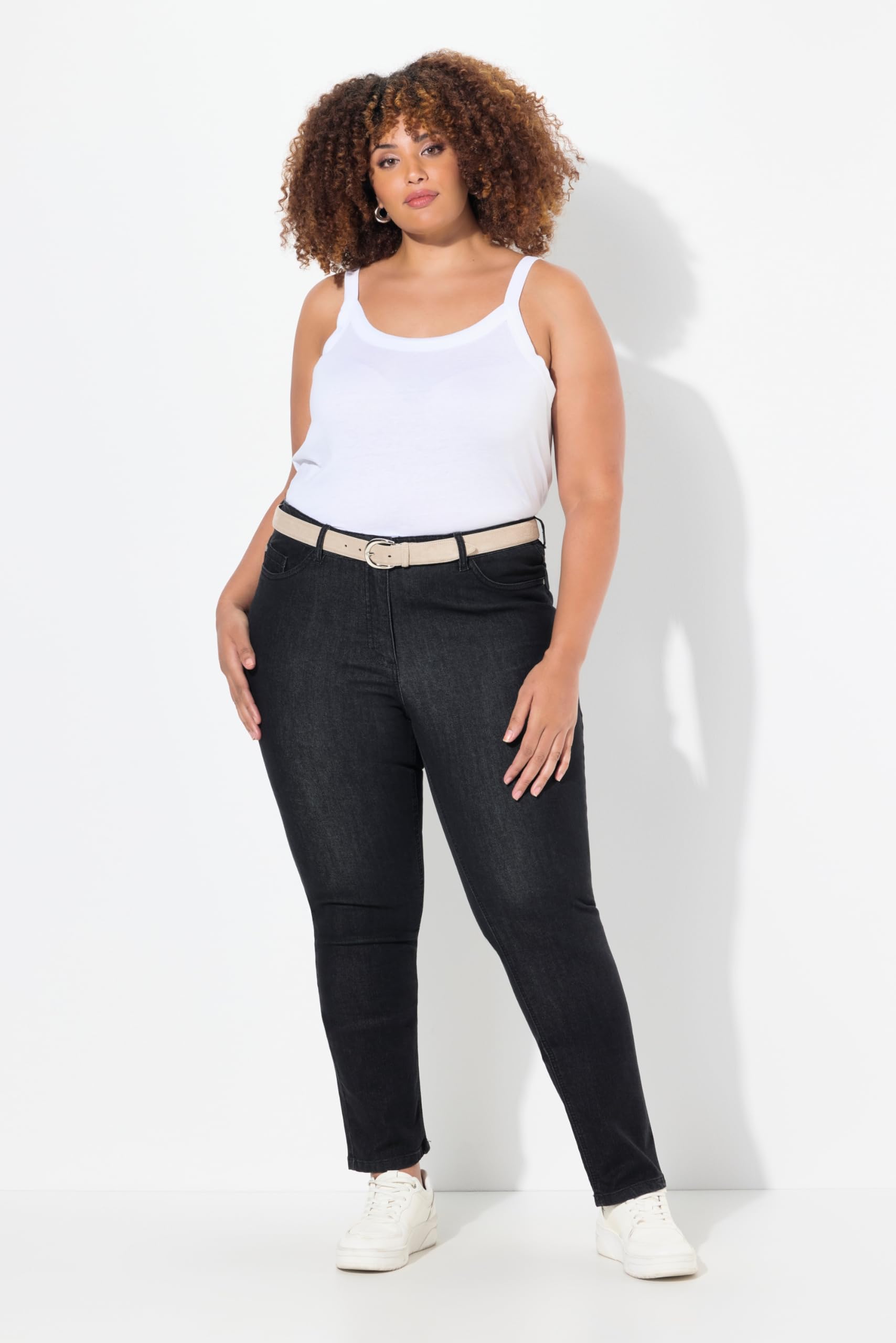 Ulla Popken Damen Basic-Shirt, Rundhals T-Shirt (1er Pack)