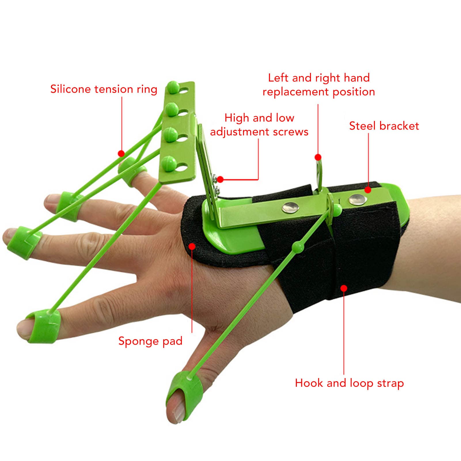 Rafforzamento delle Dita, Barella per Dita per Esercizi per Le Dita, Allenatore per la Forza della Presa della Mano Multifunzione, Esercitatore per Dita per Arrampicata con Fascia
