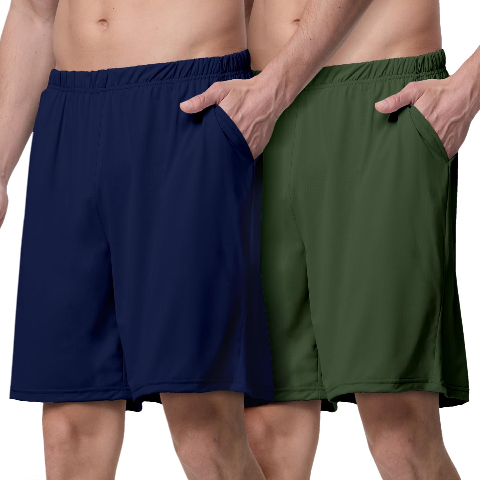 Mens Sleep Shorts Pajama 2 Pack Soft PJ Bottoms Breathable Mesh Lounge Casual Shorts PJ for Men with