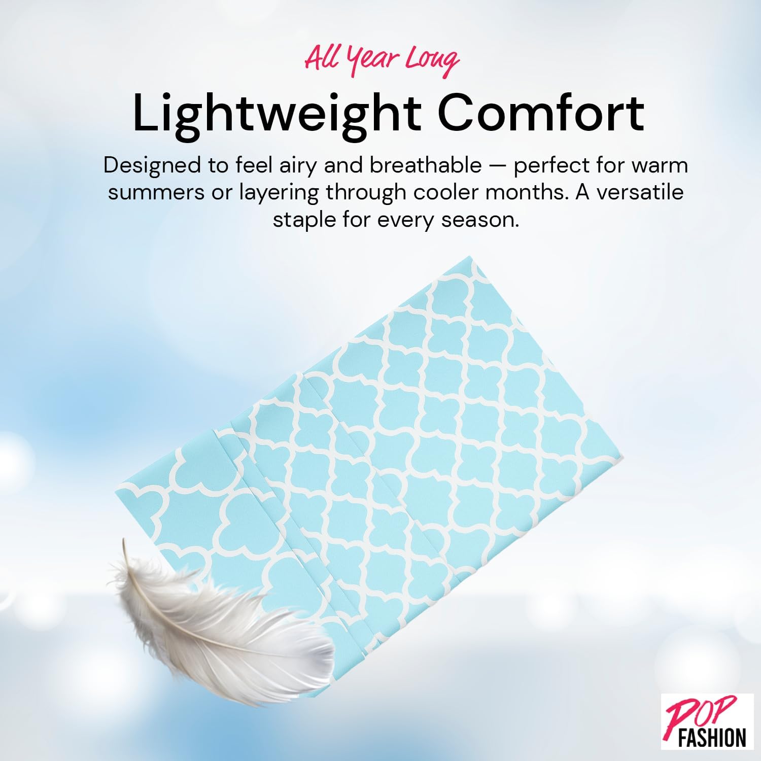 Pop Fashion Quatrefoil Pattern Infinity Scarf for Women - Travel Scarf with Hidden Pocket - All Seasons - Image 5