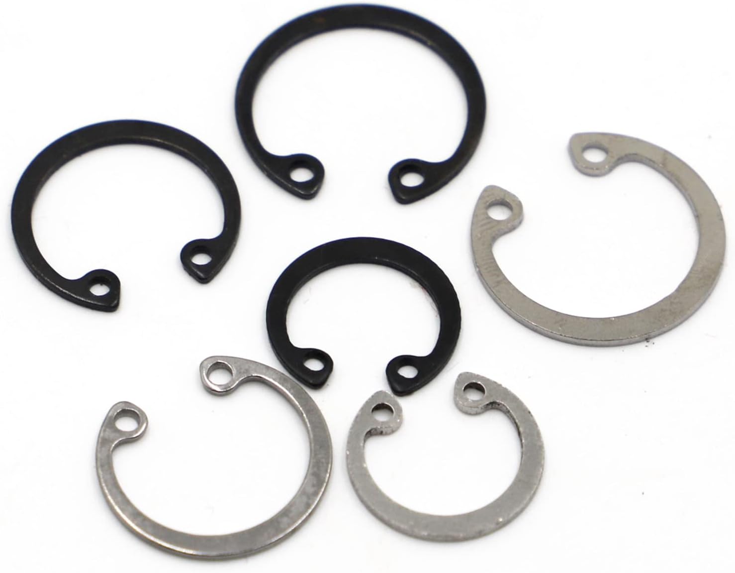 Clip Rings,retaining Rings,GB893 M8-M30 C Type Internal Circlip Retaining Rings for Hole Black 65 Manganese Steel Circlip Snap Rings-M12 10pcs,Carbon Steel(304 Stainless Steel)