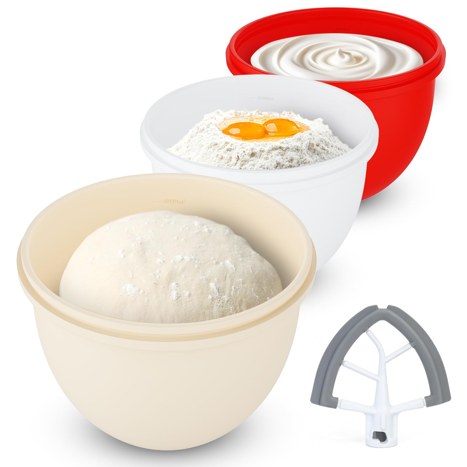 Silicone Bowl Liners for KitchenAid 5qt Tilt-Head Stand Mixer ONLY