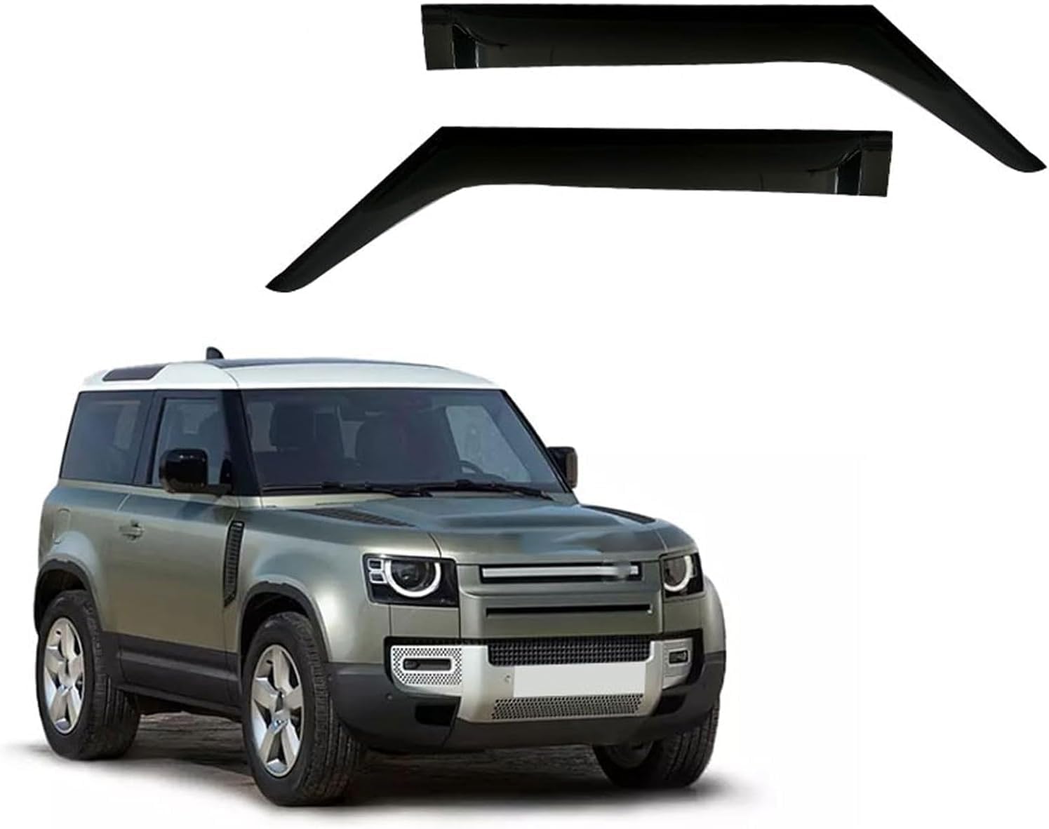 Lanazu Normal Car Wind Deflectors For Land Rover Defender 90 Mk1 L663 2020+, Side Window Waterproof Windbreaker Window Rain Guards For Wind Rain Sun Protection