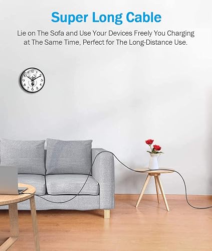 Miniatura 7 de Cable USB C de 10 pies para Samsung S20S21S22S23 Ultra, 60 W, paquete de 2 cargadores tipo C, carga rápida compatible con Galaxy