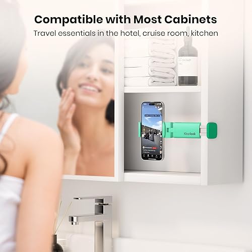 Miniatura 5 de Klearlook - Soporte ajustable 4 en 1 para teléfono, visualización manos libres de rotación de 360, artículos esenciales de viaje plegables,