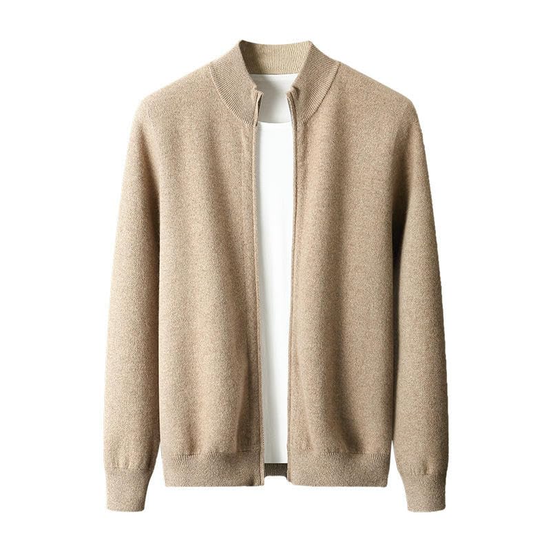 Suéter de cachemir para hombre con cuello alto y cremallera para invierno 7