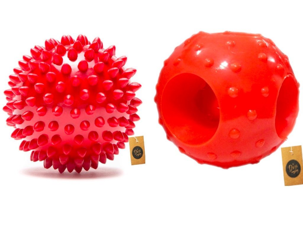 The Pets Company Rubber Hole & Spike Ball Dog Toy Combo for Puppy Teething (B07CP6PB9L) Amazon Price History, Amazon Price Tracker