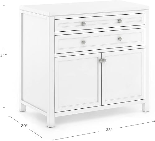 Miniatura 2 de MARTHA STEWART Crafting - Almacenamiento de obras de arte para niños, color blanco cremoso gabinete de almacenamiento de suministros de arte de