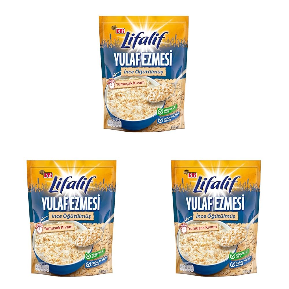 Eti Lifalif İnce Öğütülmüş Yulaf Ezmesi 350 g 3lü paket
