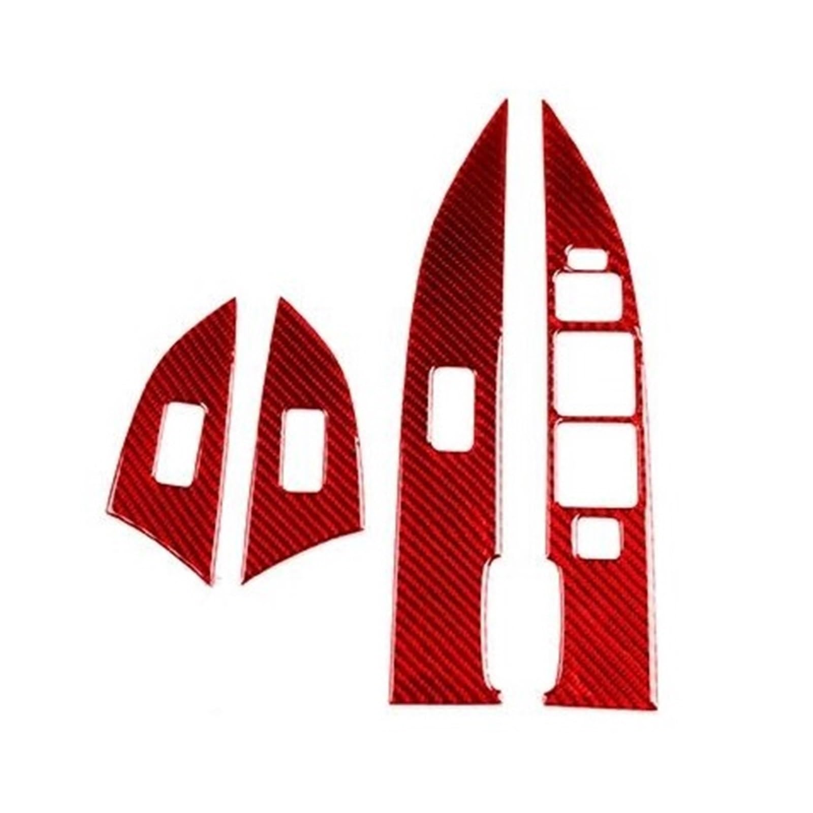 Cubre arañazos con el embellecedor de panel CX9 2010-2015 RHD en carbono rojo 3