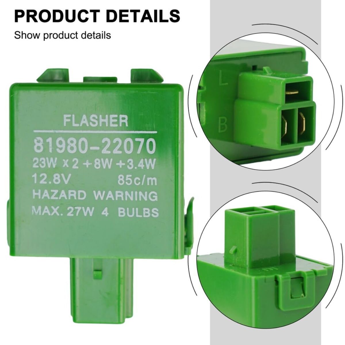 Turn Signal Flasher Relay Fit for Toyota Camry Celica Pickup 4runner Van 81980-22070 Corolla MR2 ect.