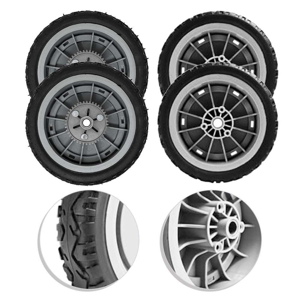 Kit de rueda delantera y trasera para cortacésped, compatible con modelos 20053 a 20384, piezas 107-3708 y 107-3709