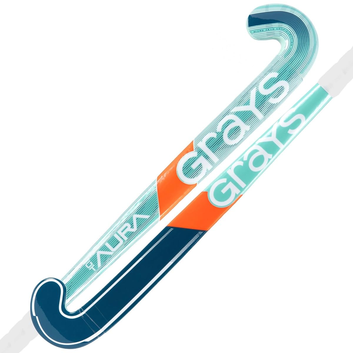 GRAYS Aura GT Junior Wooden Hockey Stick - Teal Navy 35"