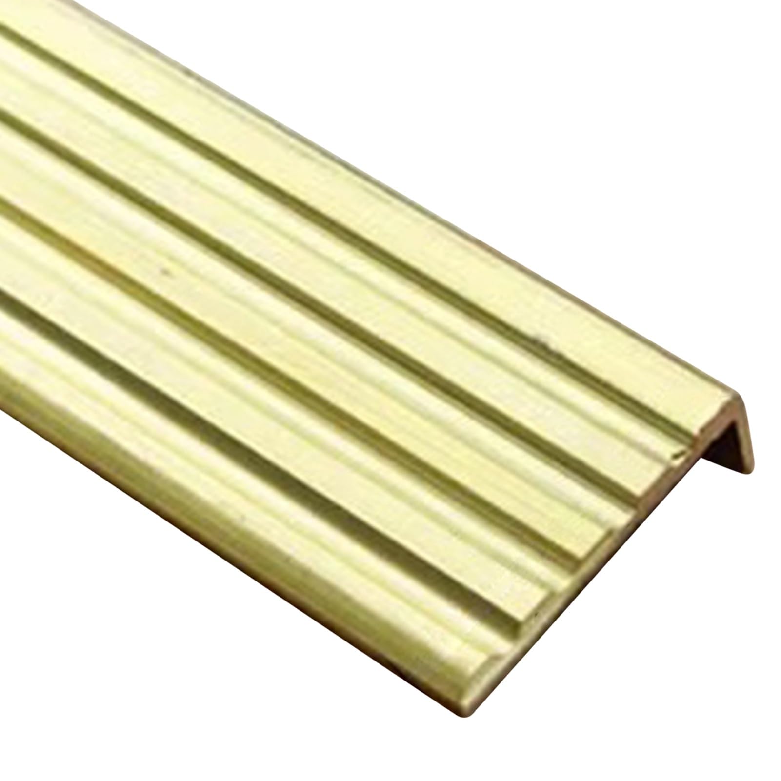 Rutschfester Treppenkantenschutz in L-Form, Messing-Treppenkanten-Übergangsleiste, Treppenstufen-Nise-Schutz 1 m, Kantenschutz for Laminatböden(30x10mm)