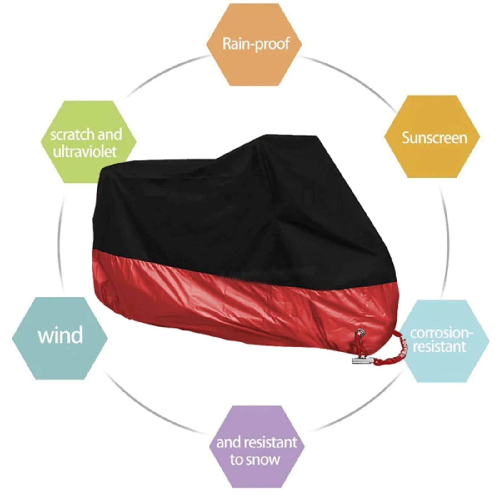 Funda Protectora para Motocicleta M-4XL, Cubierta Impermeable para Motocicleta, protección Solar para Exteriores o Cubierta para la Lluvia para la mayoría de Las Motocicletas