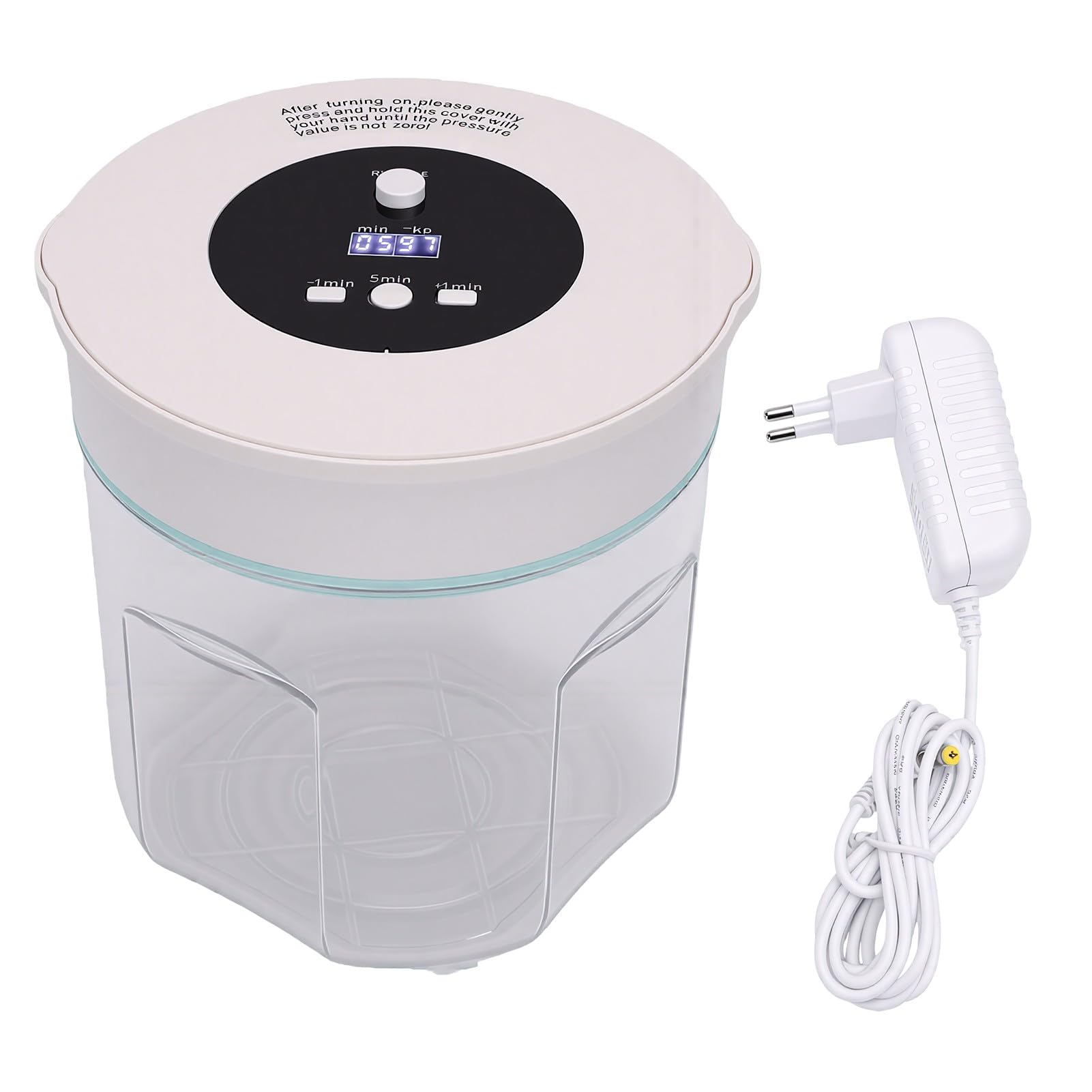 FTVOGUE Removedor de Burbujas de Resina Cámara de Vacío 3L con Presión y Temporizador | Capacidad de 3 litros, vacío de -95 kPa con retención de presión, temporizador ajustable de 3 a 20 minutos, botón de