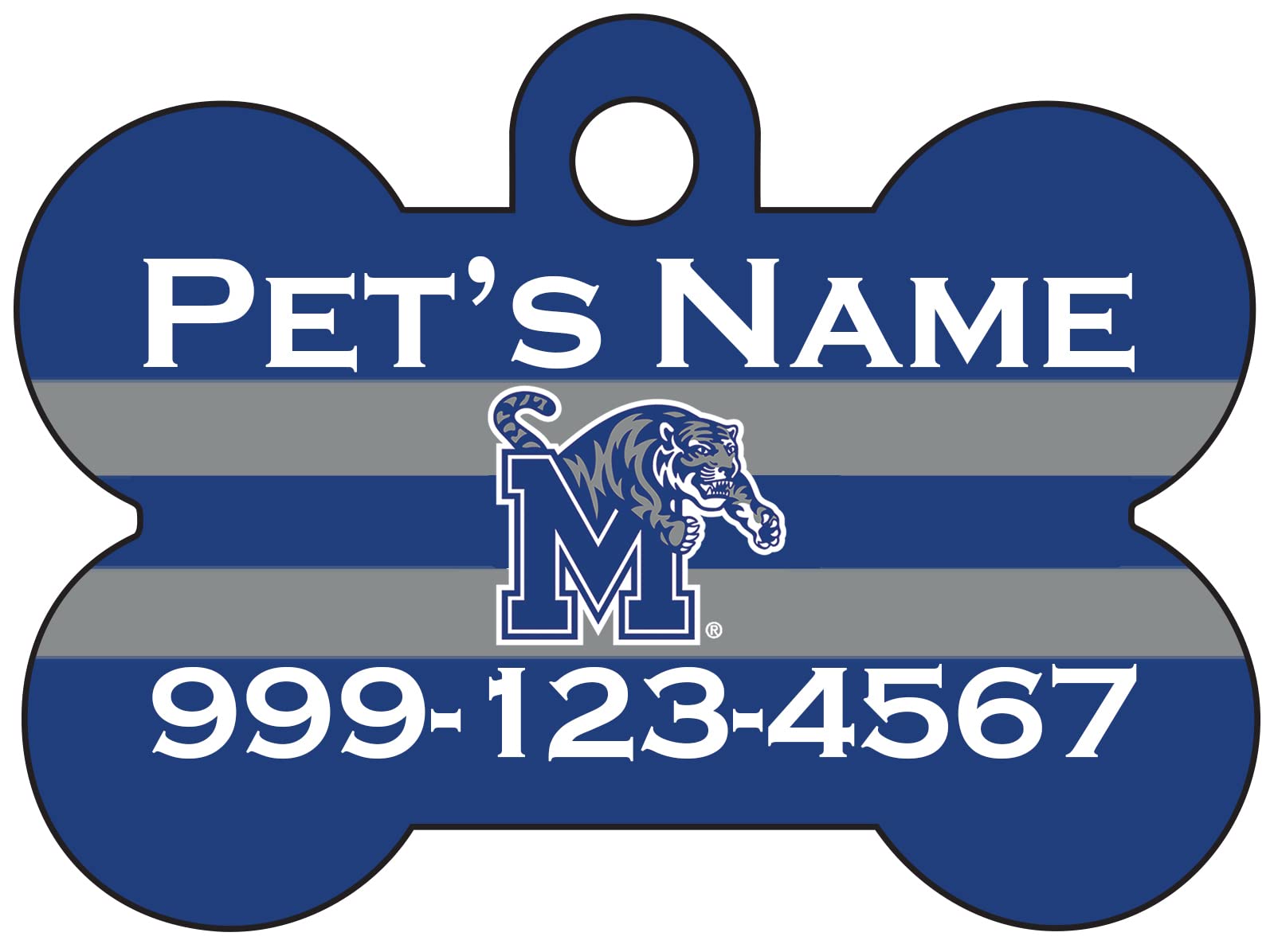 Memphis Tigers Pet Id Dog Tag | Personalized for Your Pet | NCAA Officially Licensed