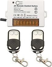 DieseRC 2 Canali Interruttore di Telecomando a Relè Senza Fili 433 Mhz RF DC 6V 12V 24V 30V 10A Relè Ricevitore con 2 Trasmettitori Portachiavi, Capocorda Grande Facilità di Cablaggio