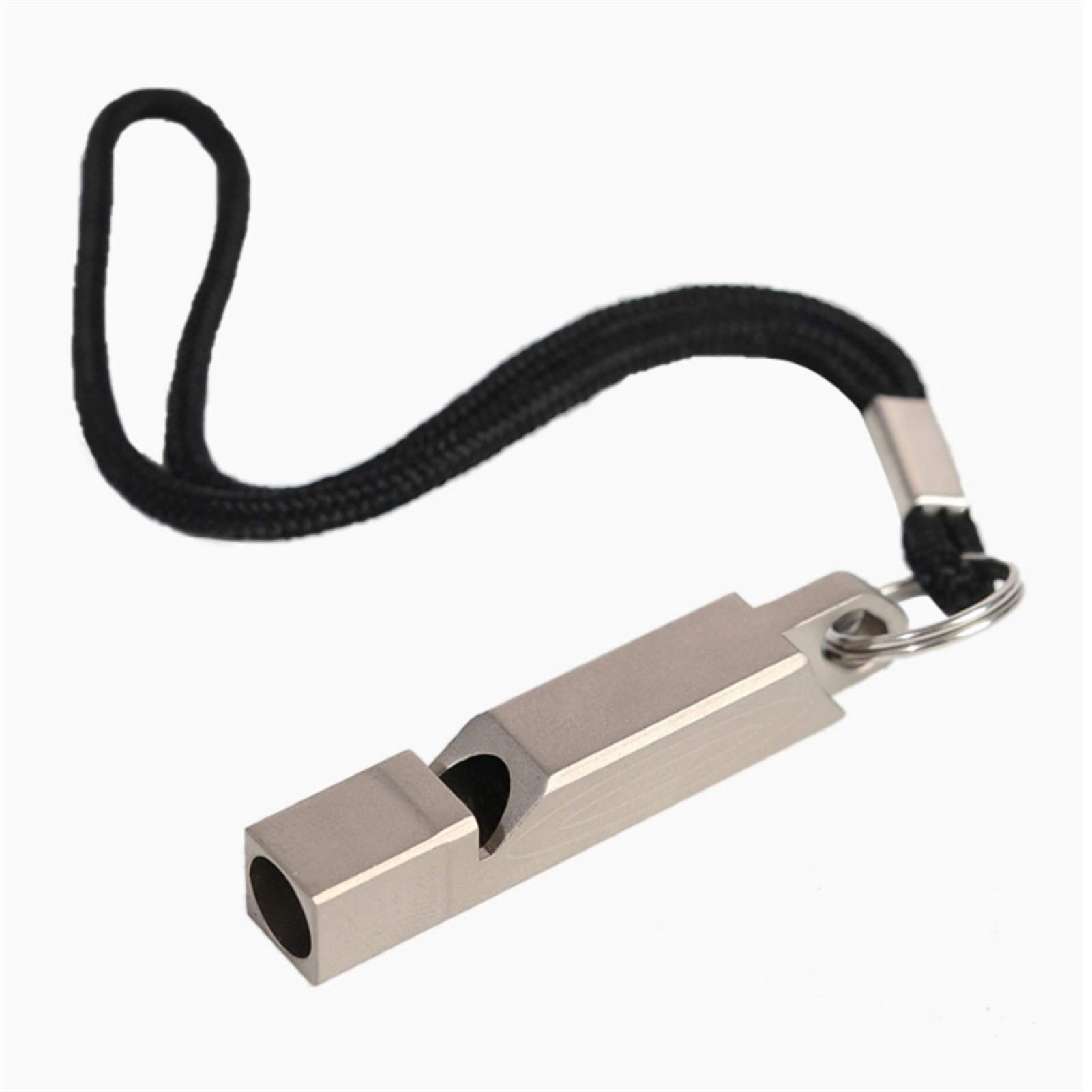 Fischietti sonori, Fischietto,Fischietto sportivo,Fischietto di emergenza for esterni in titanio con cavo quadrato Fischietto da campeggio portatile for escursionismo Fischietto da allenatore Fischiet