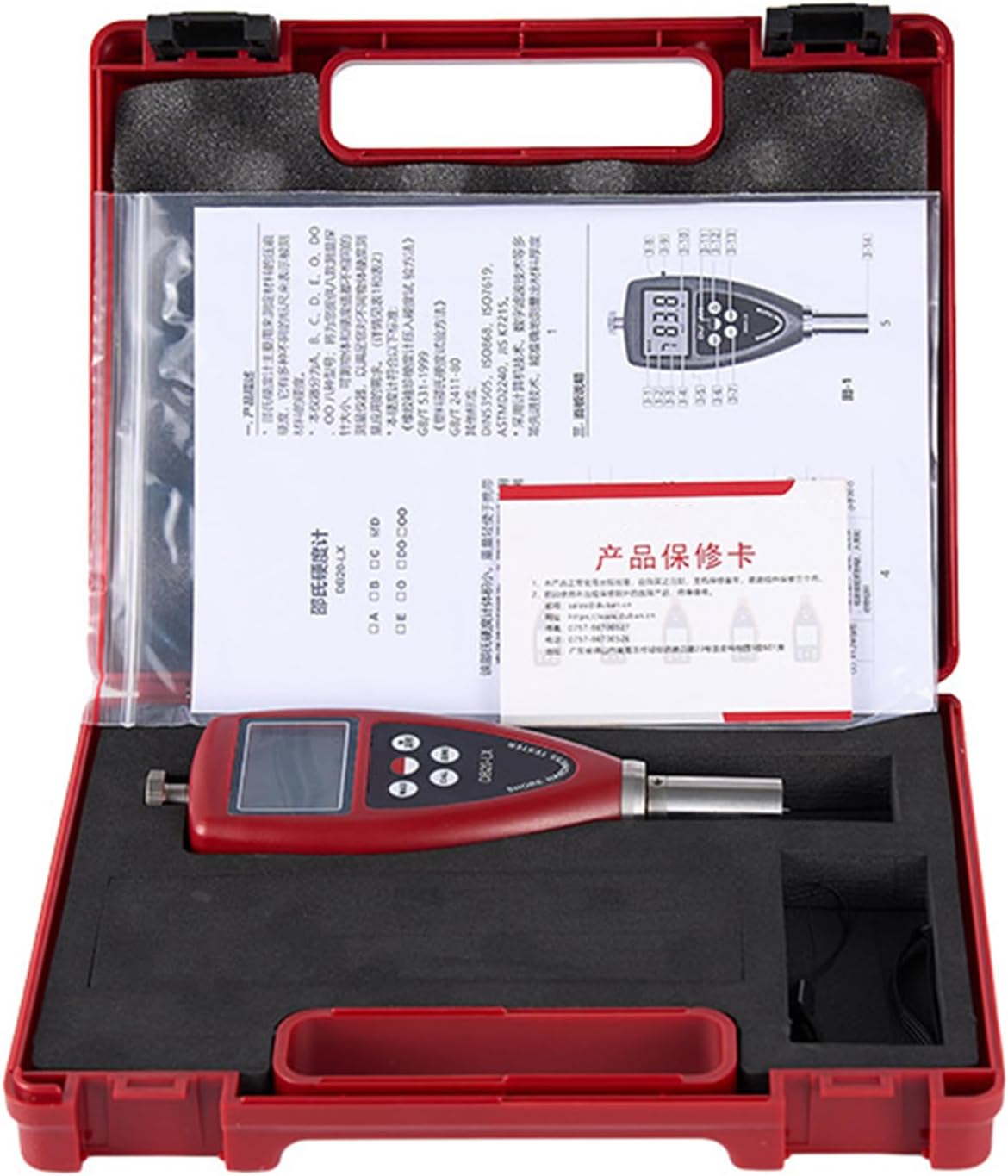 Shore A Hardness Tester, Surface Hardness Meter, Hardness Value 20~90A, with Automatic Shutdown Function, for Rubber, Tire, Plastic, Thermal Plastic, Flooring