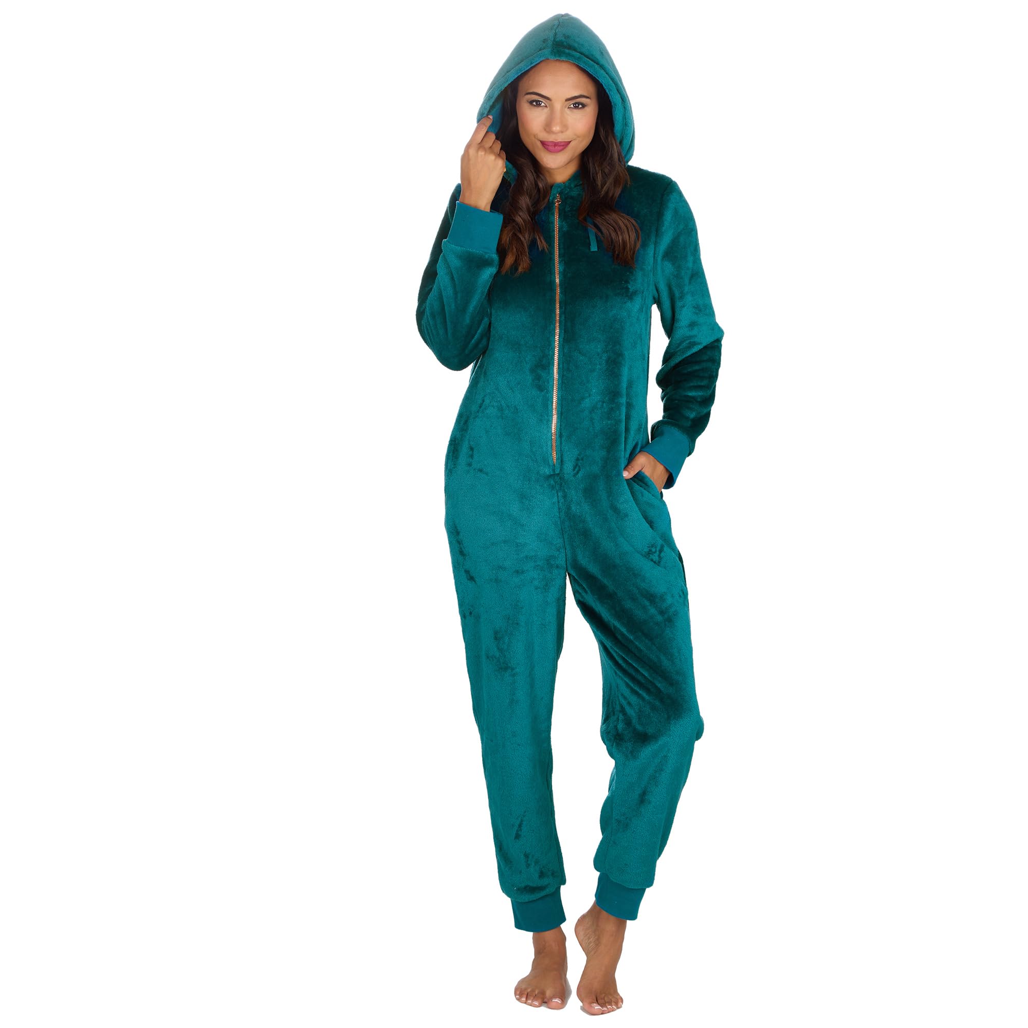 Undercover Ladies Polished Fleece Onesie 34B2108 Teal M/L