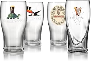 Pint Glass Gift Set – 4 Pack | Official Merchandise | Classic Irish Pub Barware | Beer Glass Gift for Collectors & Fans
