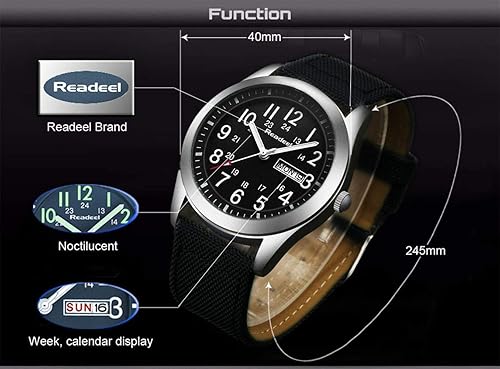 Miniatura 7 de Relojes militares de marca de lujo Youwen reloj con correa de lona analógico de cuarzo para hombre relojes deportivos reloj militar del ejército