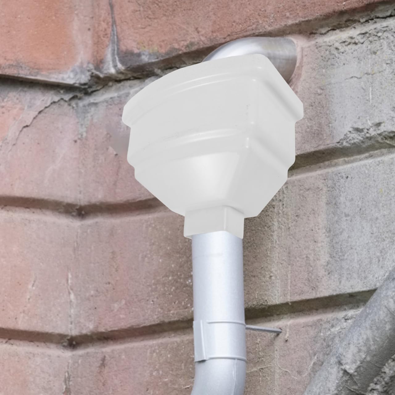 Housoutil Rain Barrel Downspout Adapter Gutter Diverter Gutter Parts Sturdy Gutter Connector for Outdoor Use