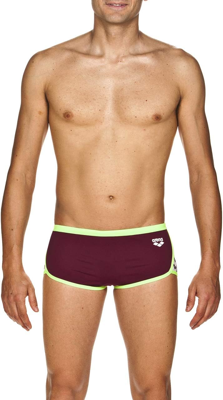 ARENA Womens Team Stripe Low Waist MaxLife Swim Short Swimsuit