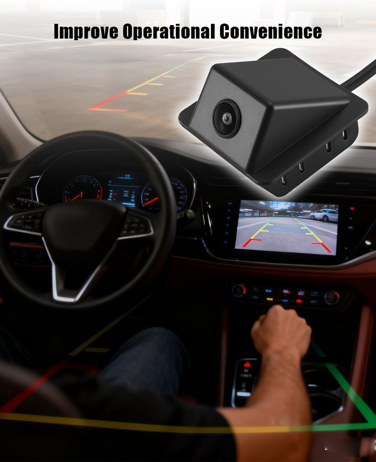 Backup Camera Fit for Chevy Traverse 2013 2014 2015 2016 2017, Park Assist Camera with Rocker Board Replace 22900993 23135306 GM1960127