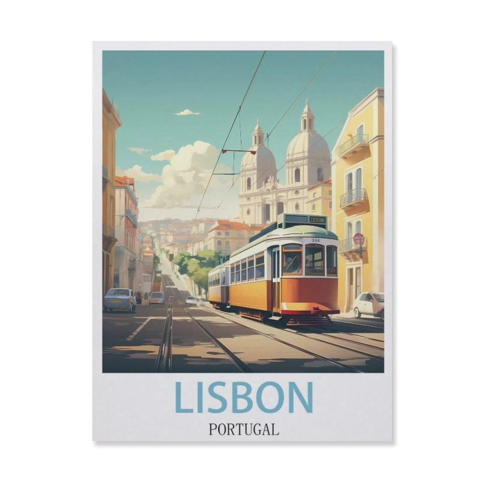 Funny Bathroom Wall Decor Signs，Lisbon Portugal(30x40cm）